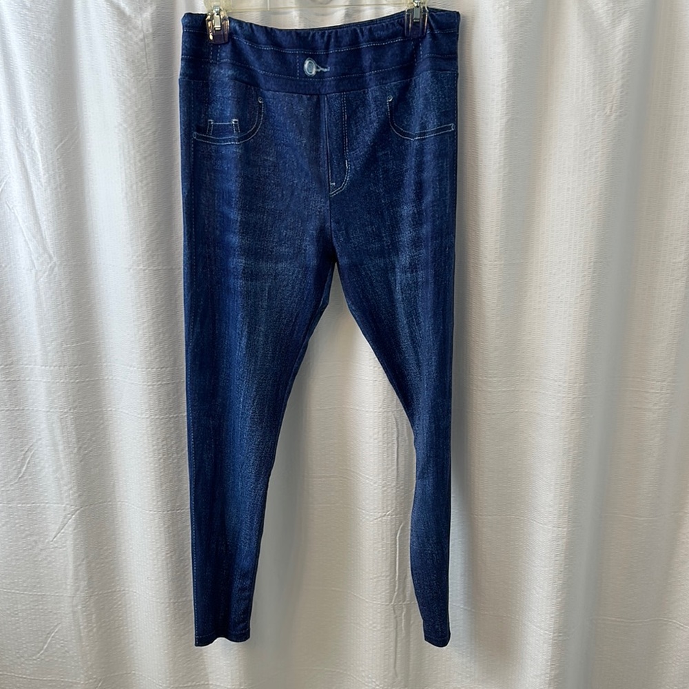 Charlies Project Dark Blue Denim Jeggings leggings TC